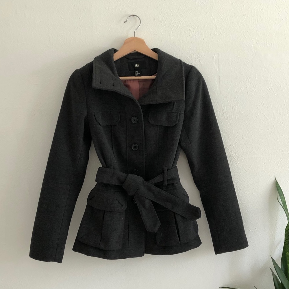 H&M dark gray jacket coat